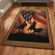 America Lovers Cowboy American Area Rectangle Rugs Carpet Living Room Bedroom