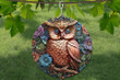 Owl 3D Metal Wind Spinner For Yard And Garden, Outdoor Garden Yard Decoration, Garden Decor, Chime Art Gift