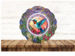 Hummingbird Stained Glass Wind Spinner For Yard And Garden, Outdoor Garden Yard Decoration, Garden Decor, Chime Art Gift