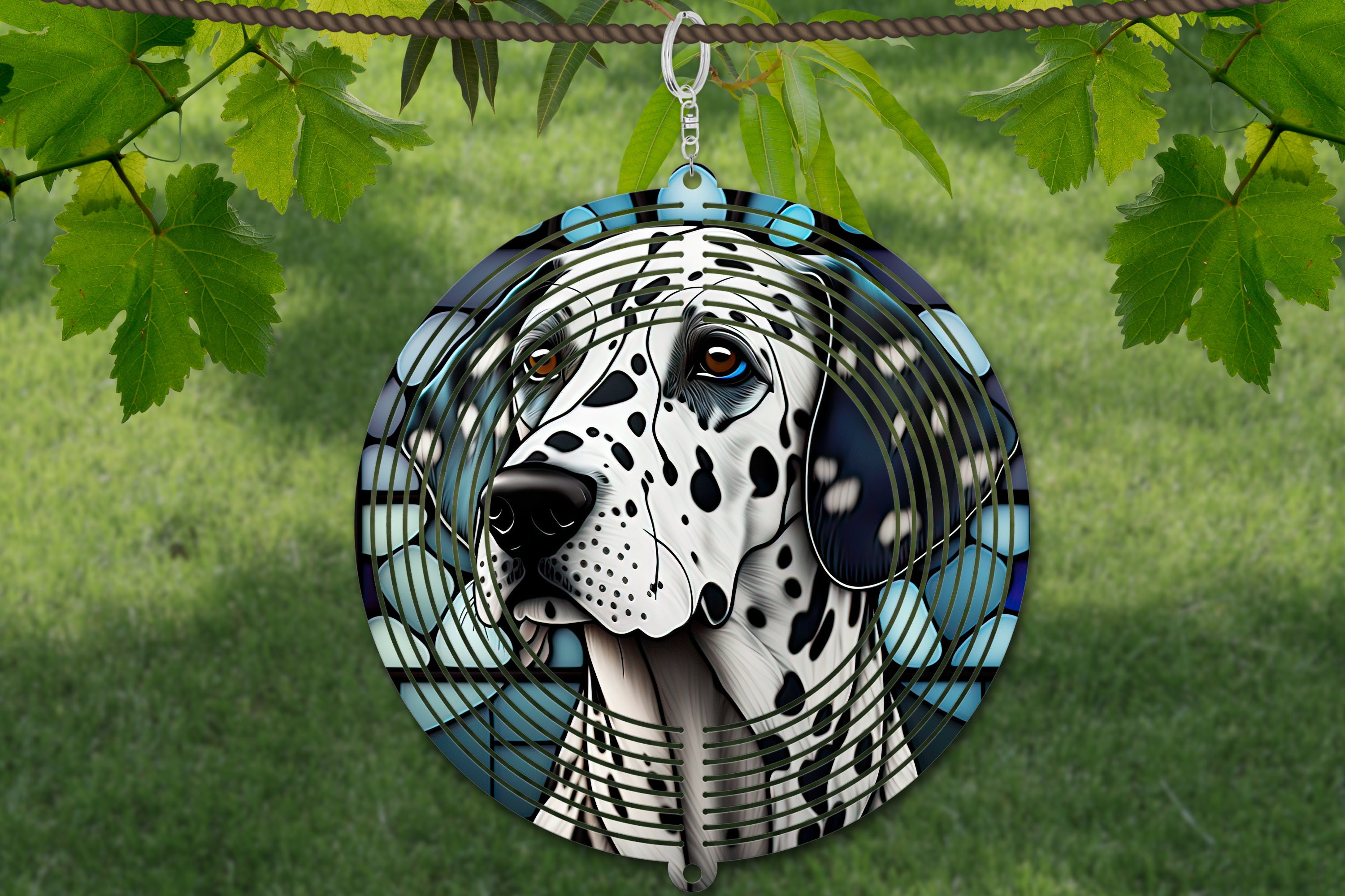 Dalmation Dog Wind Spinner For Yard And Garden, Outdoor Garden Yard Decoration, Garden Decor, Chime Art Gift