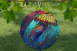 Jellyfish Wind Spinner For Yard And Garden Stained Glass, Outdoor Garden Yard Decoration, Garden Decor, Chime Art Gift