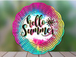 Hello Summer Hello Summer Tie Dye Wind Spinner For Yard And Garden, Outdoor Garden Yard Decoration, Garden Decor, Chime Art Gift