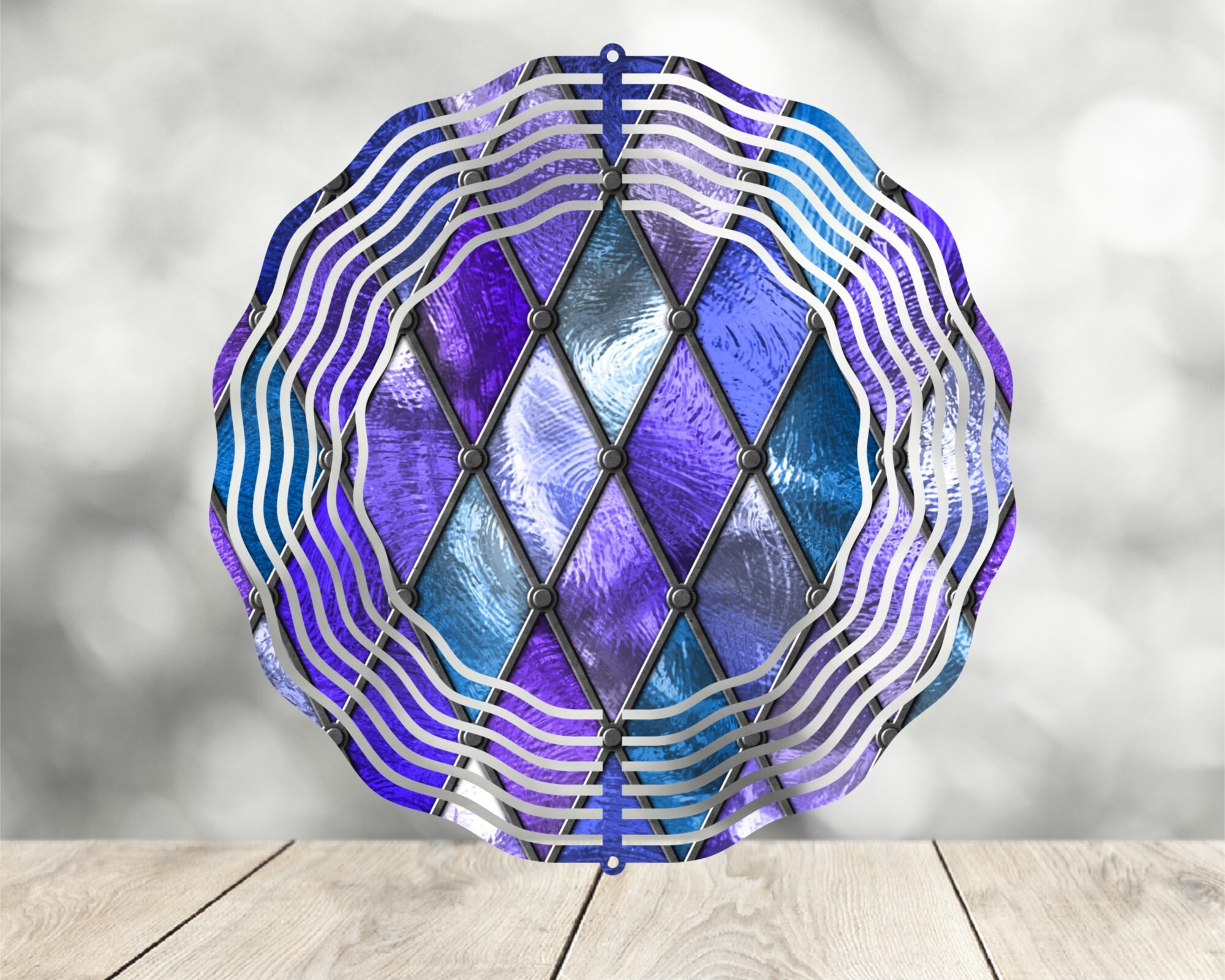 Glass Stained Wind Spinner For Yard And Garden, Outdoor Garden Yard Decoration, Garden Decor, Chime Art Gift