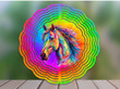 Colorful Horse Rainbow Horse Wind Spinner For Yard And Garden, Outdoor Garden Yard Decoration, Garden Decor, Chime Art Gift