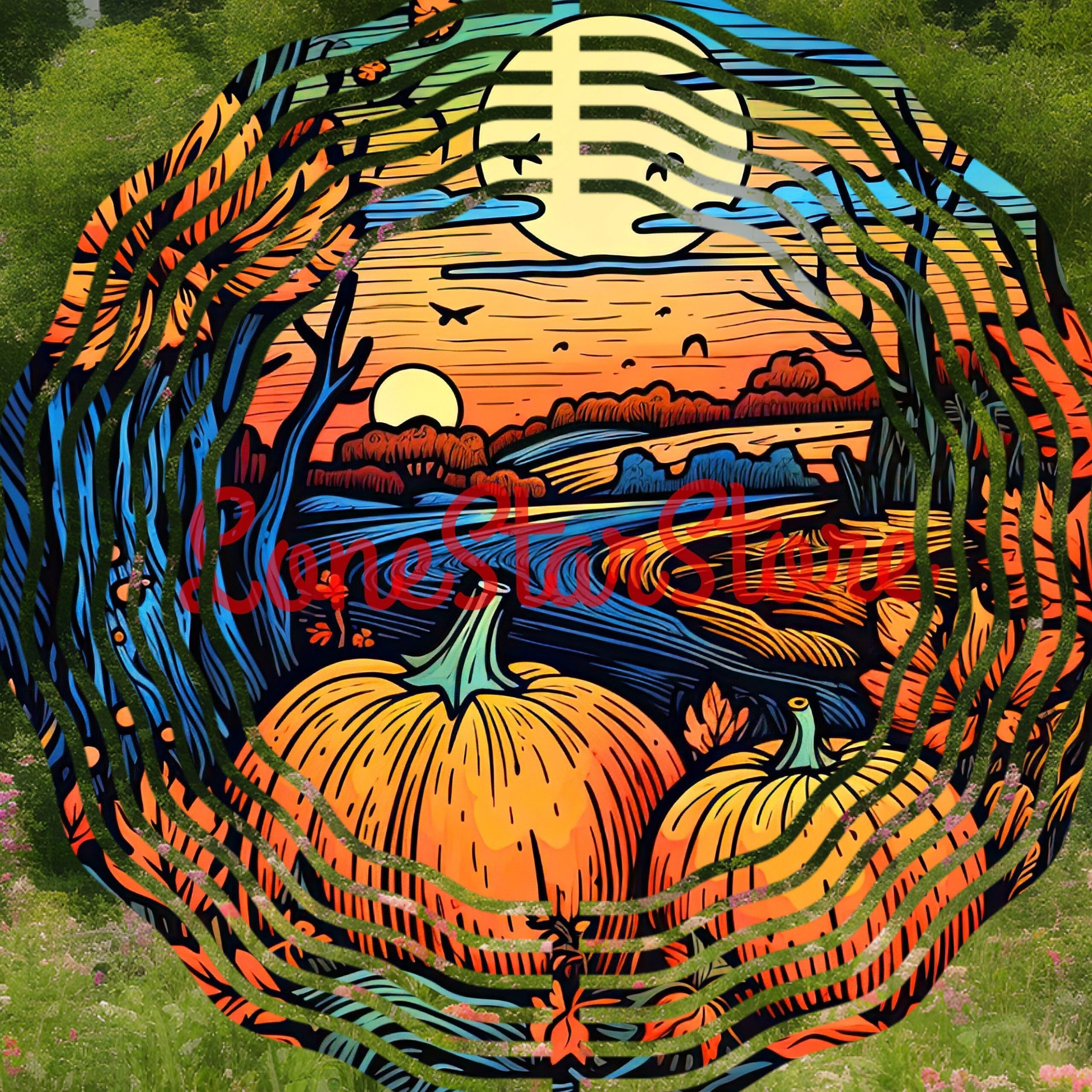 Pumpkin Autumn Fall Wind Spinner For Yard And Garden, Outdoor Garden Yard Decoration, Garden Decor, Chime Art Gift