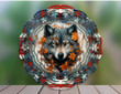 Wolf Black Wolf In Autumn Wind Spinner For Yard And Garden, Outdoor Garden Yard Decoration, Garden Decor, Chime Art Gift