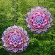 3D Pink Mandala Wind Spinner For Yard And Garden, Outdoor Garden Yard Decoration, Garden Decor, Chime Art Gift