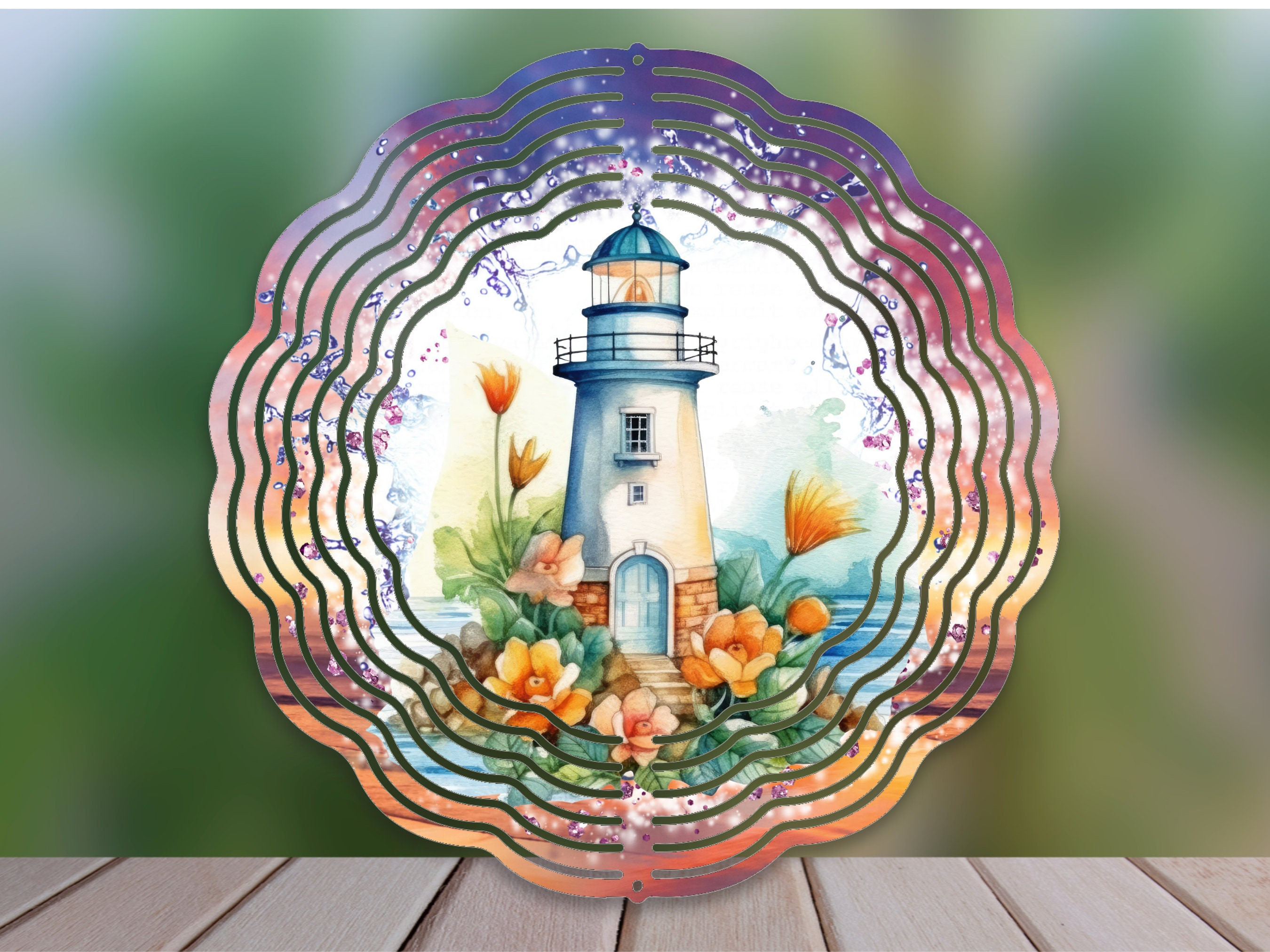 Lighthouse Wind Spinner For Yard And Garden, Outdoor Garden Yard Decoration, Garden Decor, Chime Art Gift