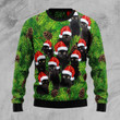 Black Cat Christmas Tree  Ugly Christmas Sweater For Men Women