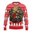 Chicago Blackhawks Groot Hug Christmas Ugly Sweater