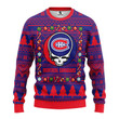 Montreal Canadians Grateful Dead Ugly Christmas Fleece Sweater