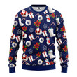Toronto Maple Leafs Santa Claus Snowman Christmas Ugly Sweater