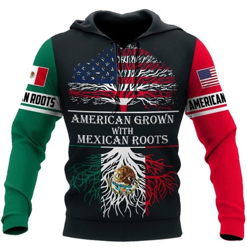 American Grown With Mexican Roots 3D All Over Print Hoodie