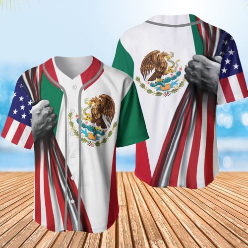 Mexico Flag Baseball Jersey