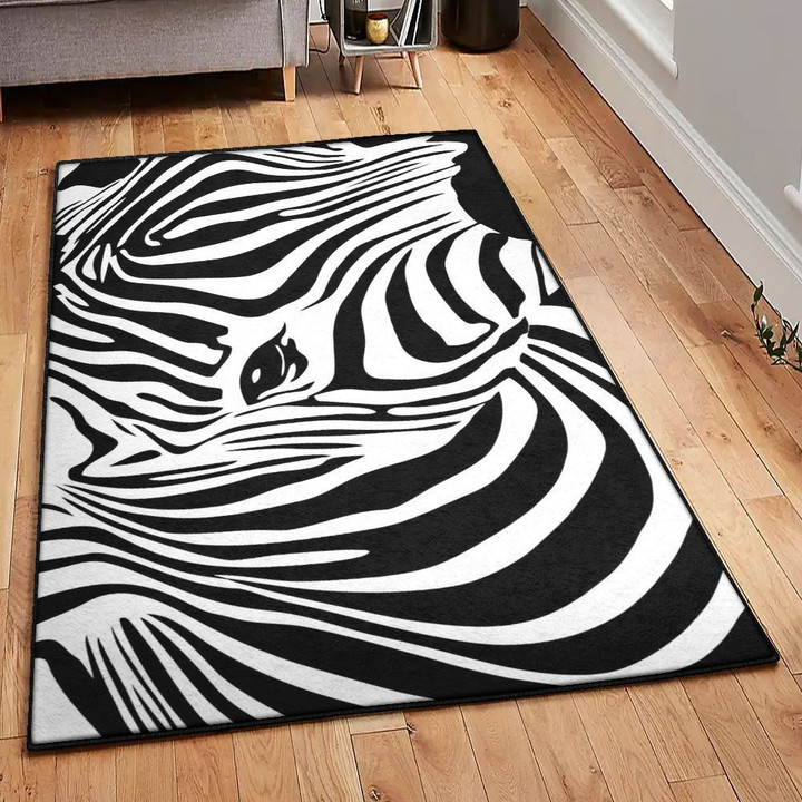 Sawhorse Washable Zebra Area Rectangle Rugs Carpet Living Room Bedroom