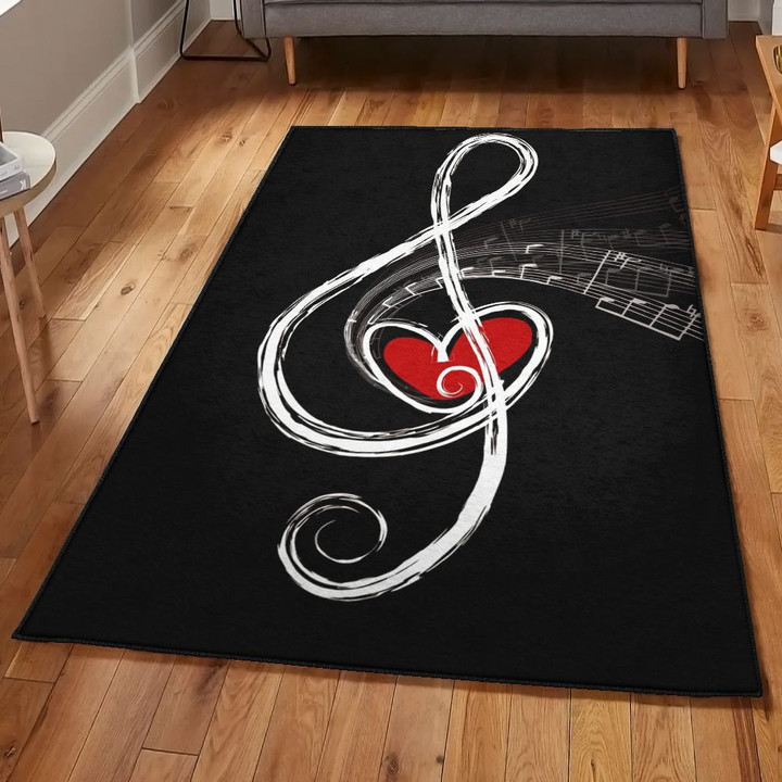 Sheet Music Carpet Music Love Area Rectangle Rugs Carpet Living Room Bedroom