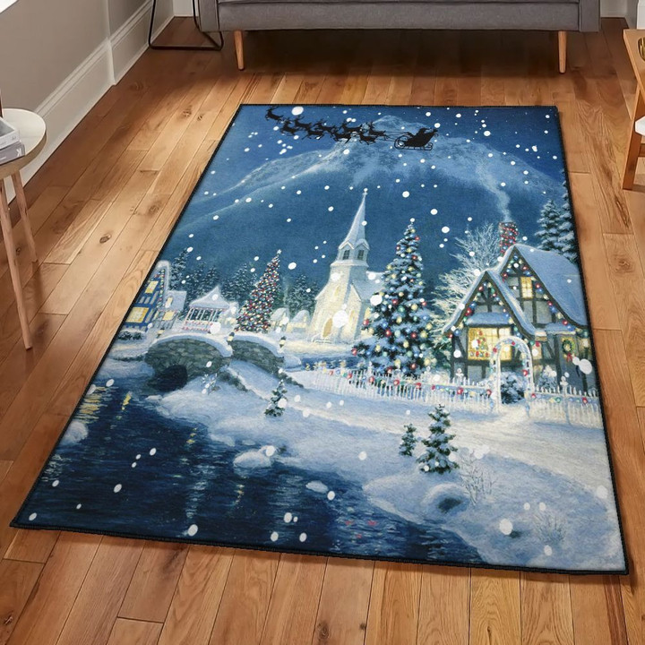 Snowman Cool Rugs Snow Christmas Area Rectangle Rugs Carpet Living Room Bedroom