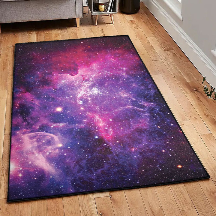 Galaxy Art Deco Rug Purple Bursting Galaxy Space Area Rectangle Rugs Carpet Living Room Bedroom