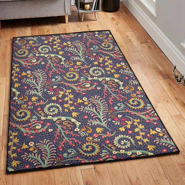 Boho Modern Mandala Floral Bohemian Area Rectangle Rugs Carpet Living Room Bedroom