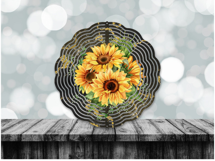 Sunflower Wind Spinner For Yard And Garden, Outdoor Garden Yard Decoration, Garden Decor, Chime Art Gift