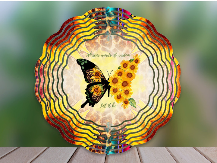 Whisper Words Of Wisdom Let It Be Wind Spinner For Yard And Garden, Outdoor Garden Yard Decoration, Garden Decor, Chime Art Gift