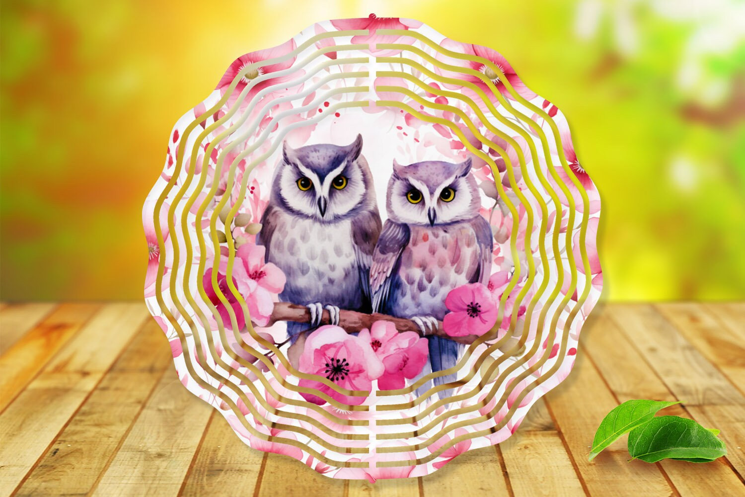 Grey Owls Wind Spinner For Yard And Garden, Outdoor Garden Yard Decoration, Garden Decor, Chime Art Gift