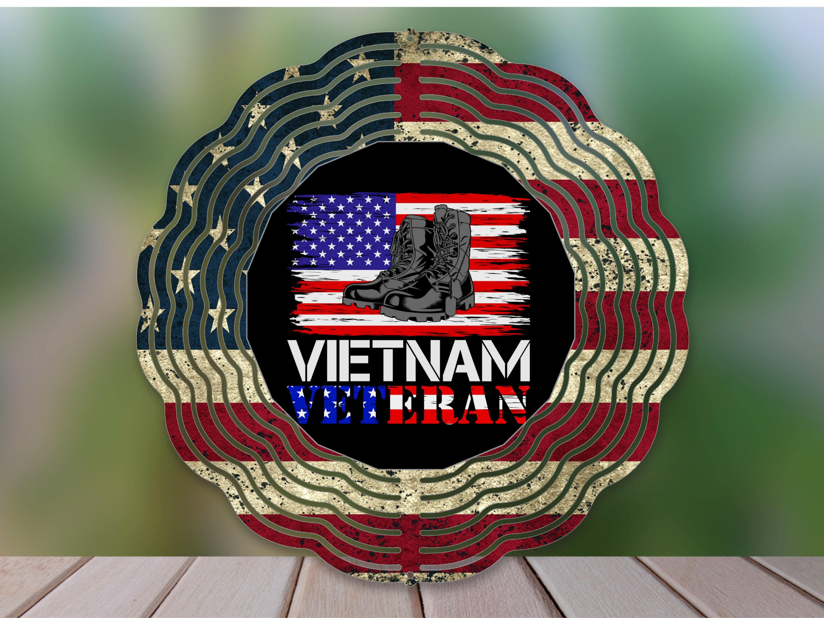 Vietnam Veteran Veteran Wind Spinner For Yard And Garden, Outdoor Garden Yard Decoration, Garden Decor, Chime Art Gift