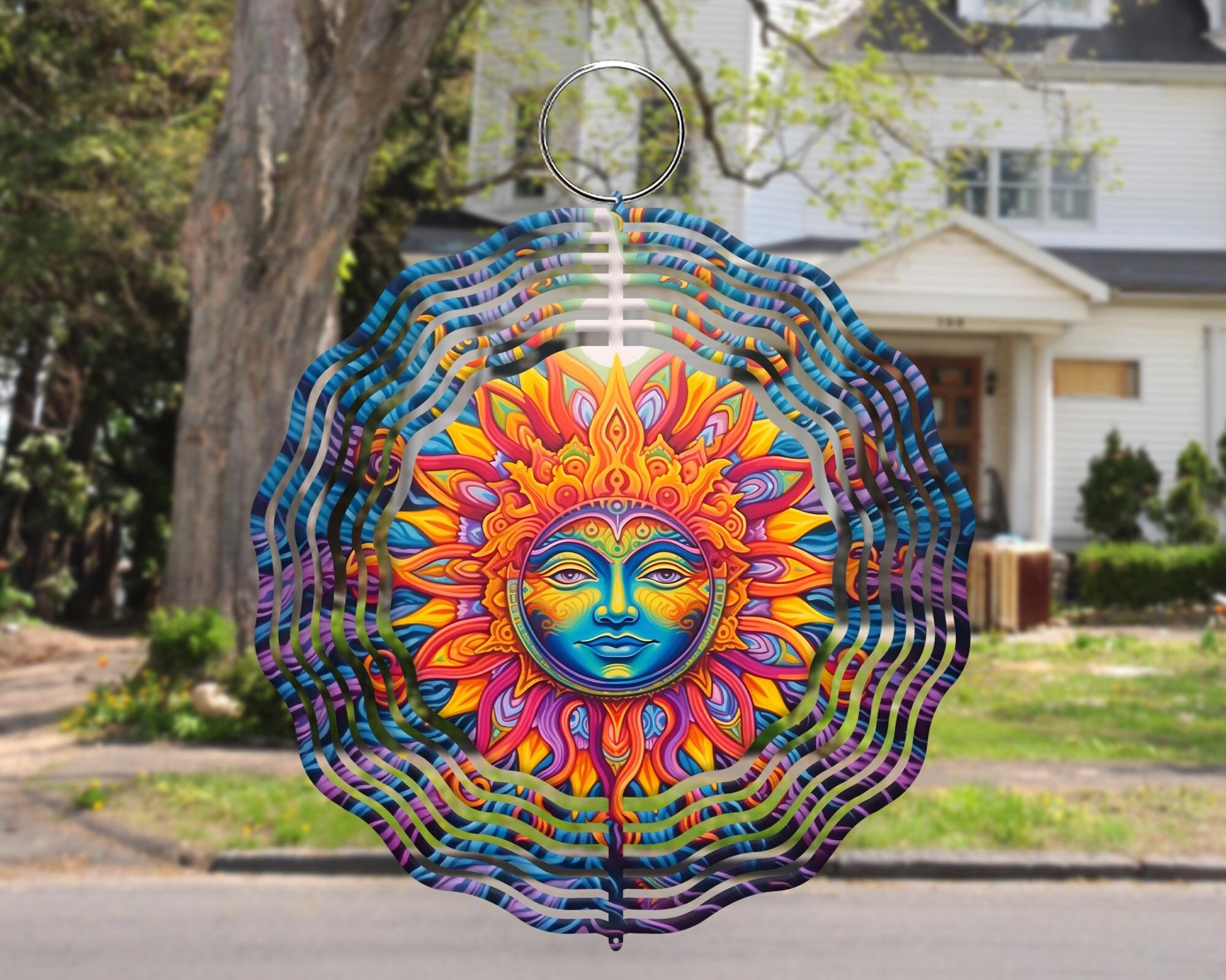 3D Celestial Sun Wind Spinner For Yard And Garden, Outdoor Garden Yard Decoration, Garden Decor, Chime Art Gift