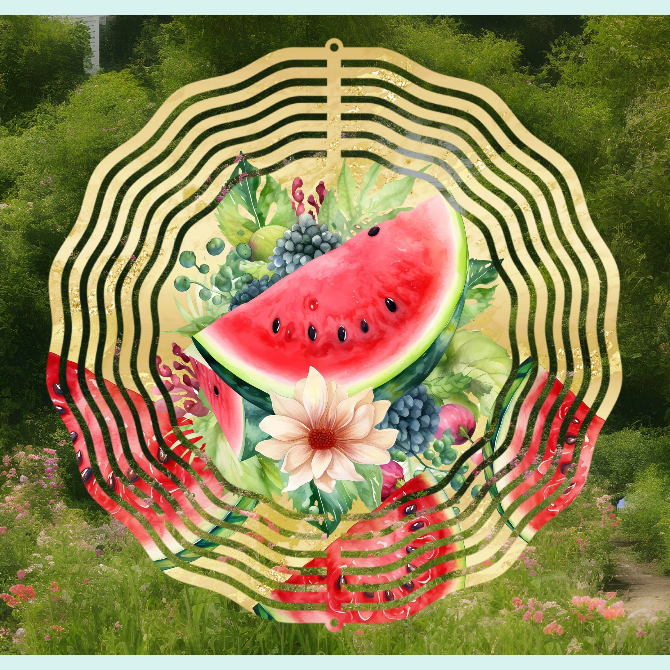 Watermelon Wind Spinner For Yard And Garden, Outdoor Garden Yard Decoration, Garden Decor, Chime Art Gift