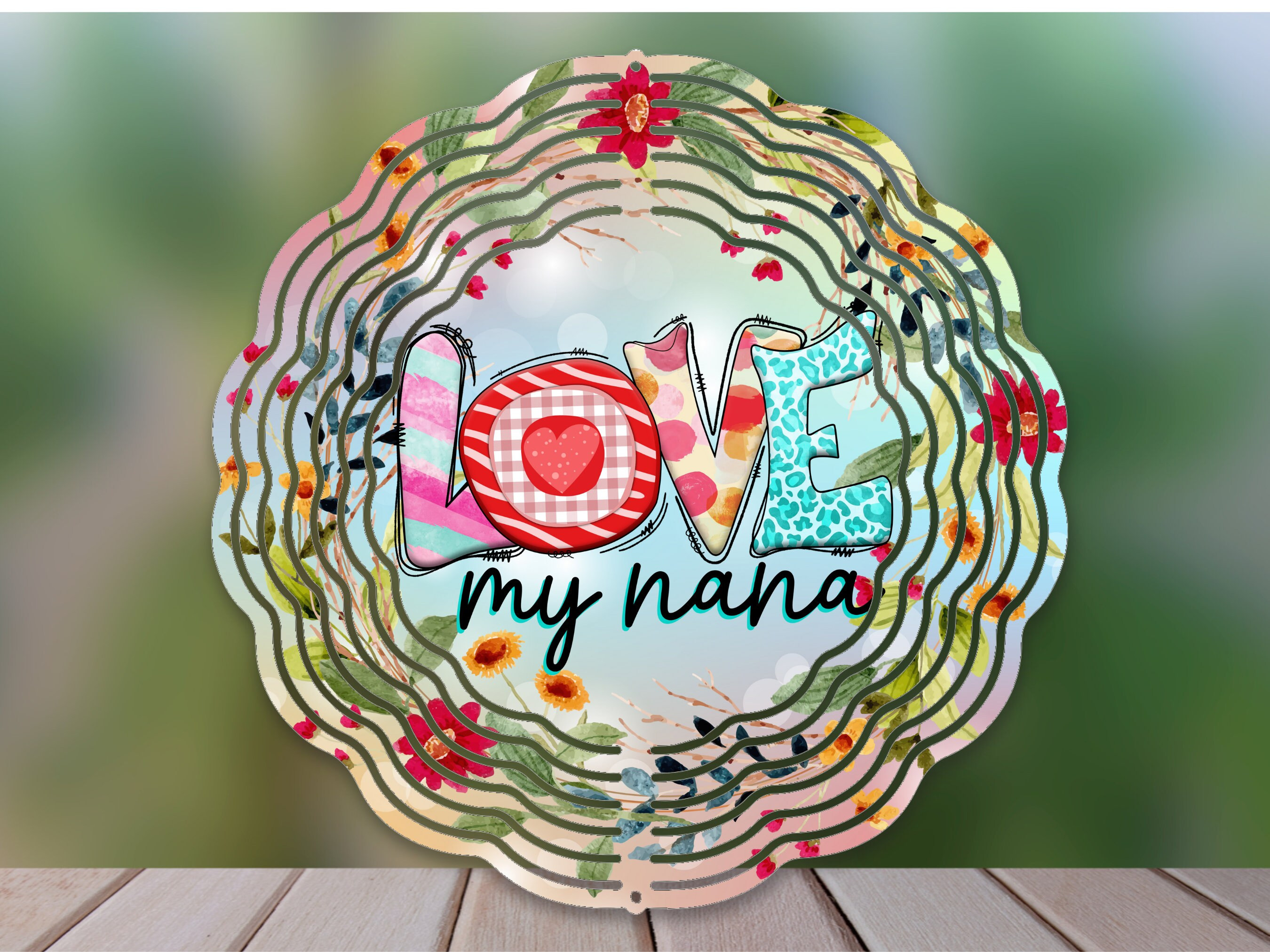 Love My Nana Nana  Wind Spinner For Yard And Garden, Outdoor Garden Yard Decoration, Garden Decor, Chime Art Gift
