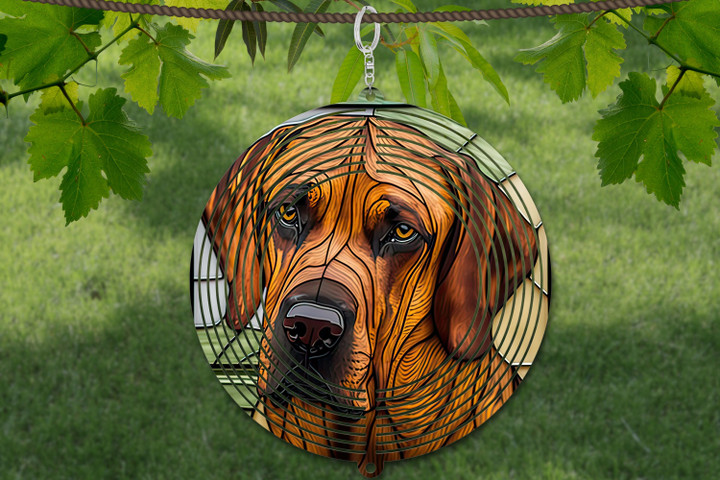 Rhodesian Ridgeback Dog Wind Spinner For Yard And Garden, Outdoor Garden Yard Decoration, Garden Decor, Chime Art Gift