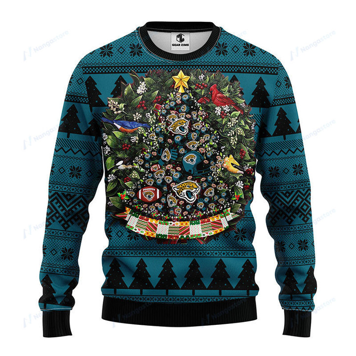 Jacksonville Jaguars Tree Ball Christmas Ugly Sweater