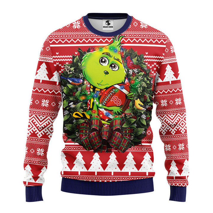 Boston Red Sox Grinch Hug Christmas Ugly Sweater