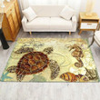 Turtle Area Rectangle Rug Home Decor