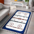 Hockey Rink Rectangle Rug Home Decor
