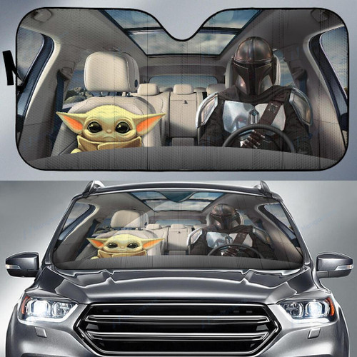 Baby Yoda Mandalorian Car Car Sun Shade Star Wars Windshield