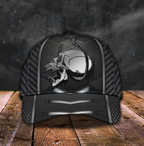 Metal Skull Fishing Hook Classic Cap