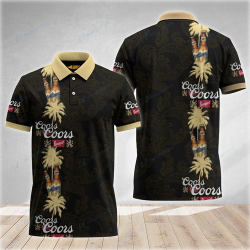 Coors Banquet Stripe Polo Shirt