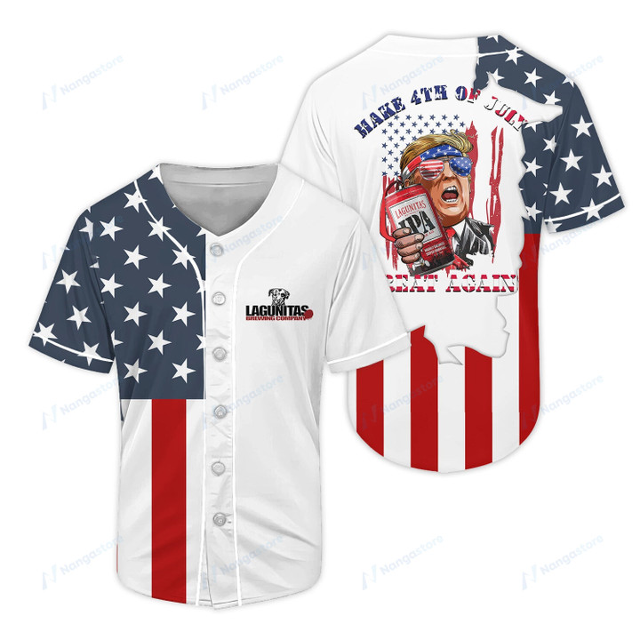 Lagunitas Donald Trump Independence Day Baseball Jersey
