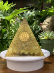 Extra Large Power Orgonite Pyramid stones POP001 can be used to support meditation, reduce electromagnetic waves, improve energy fields, and treat insomnia