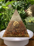 Extra Large Power Orgonite Pyramid stones POP004 can be used to support meditation, reduce electromagnetic waves, improve energy fields, and treat insomnia