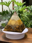 Extra Large Power Orgonite Pyramid stones POP006 can be used to support meditation, reduce electromagnetic waves, improve energy fields, and treat insomnia