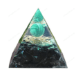 Energy Generator Orgone Pyramid Amethyst Peridot Healing Natural Crystal Reiki Chakra Generator Orgonite Pyramid Meditation Tool OP003