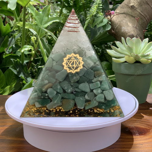 Extra Large Power Orgonite Pyramid stones POP008 can be used to support meditation, reduce electromagnetic waves, improve energy fields, and treat insomnia