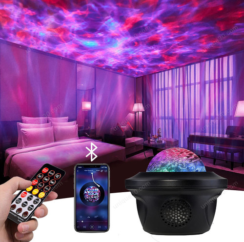 LED Star Galaxy Starry Sky Projector Night Light Built-in Bluetooth Speaker For Bedroom Decoration Child Kids Birthday