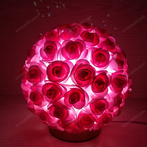 Lovely Rose Flower Night Light Garland with USB power Floral Flower Rose Lamp for Valentine's Day Wedding Birthday Party Decor