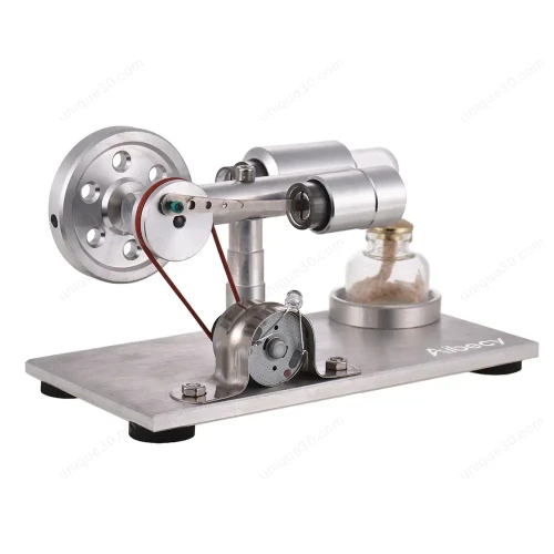 Hot Air Stirling Engine Motor Model Electricity Power Generator with LED Physics Educational Toy Birthday Gift