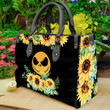 Sunflower Jack Skellington Black Color Leather Bag GINNBC89147