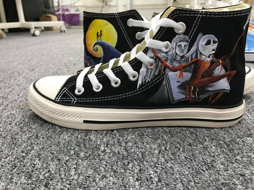 The Nightmare Before Christmas Hand Painted High Top Sneakers