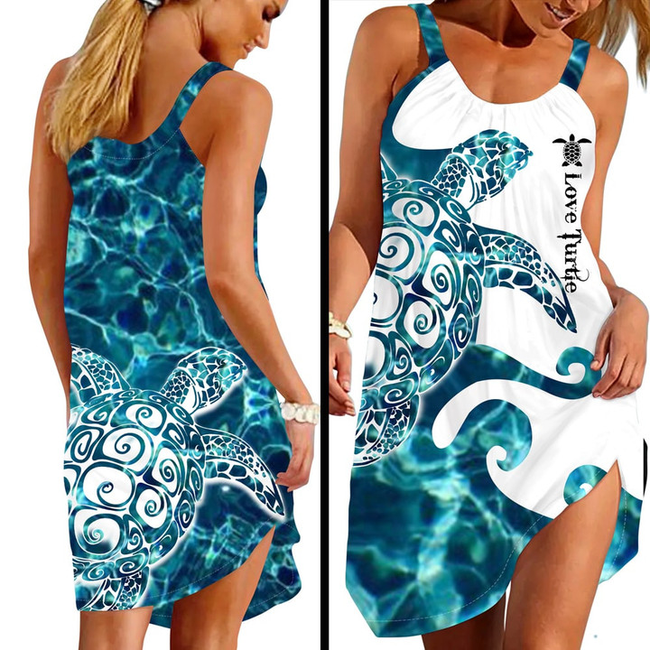 Sea turtle beach dress